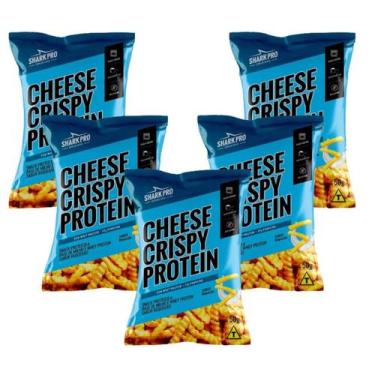 Imagem de Kit 5 snack proteico salgadinho e whey protein requeijão 50g - SHARK P