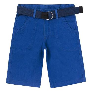Imagem de Bermuda Look Jeans C/ Cinto Collor - Azul - 6