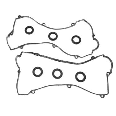 Imagem de Motoforti Junta da tampa da válvula, junta de vedação da válvula da cabeça do cilindro, para Hyundai Sonata 1999-2001, borracha, nº 2244137101, preta, junta da tampa do balancim