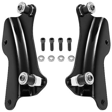 Imagem de Eumti Kit de ferragens de encaixe de 4 pontos de liberação rápida, kit de montagem Sissy Bar 52300354 para Harley Touring Street Glide Electra Glide Road King Road Glide 2014-2024