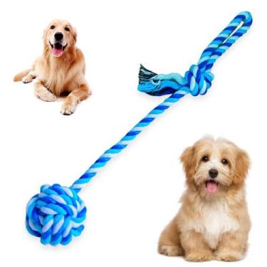 Imagem de Brinquedo Pet Corda Resistente Forte Interativo para Cachorro Cães Cor