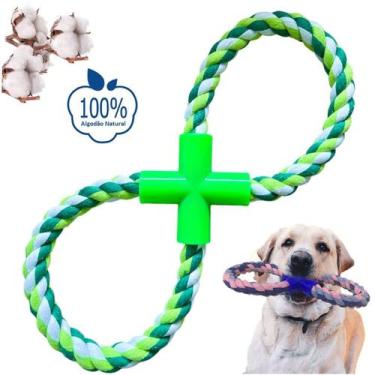 Imagem de Brinquedo Pet Corda Resistente Forte Interativo para Cachorro Cães Cor