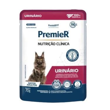 Imagem de Kit 10 Sachês Alimento Úmido Premier Urinário para Gatos 70g