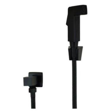 Imagem de Ducha Higiênica Completa Quadrado Preto Fosco Matte - fi