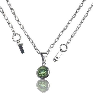 Imagem de Colar Gargantilha Feminino 45cm Ponto De Luz 7mm Aço Inox - C2Cam, Ver