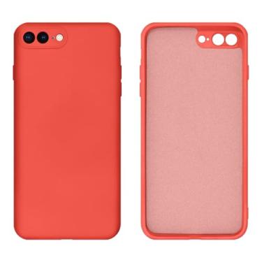 Imagem de Capinha Compativel com iPhone 7 Plus / 8 Plus Silicone Aveludado com Proteção de Câmera