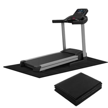 Imagem de Molain Tapete de caminhada, tapete de esteira dobrável para pisos de madeira e equipamentos de exercício - 162 x 61 cm, antiderrapante, proteção de piso de academia, absorção de choque para carpete e