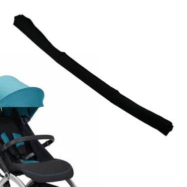 Imagem de Capa de substituição para carrinho de bebê, apoio de braço para carrinho de bebê, barra transversal, acessórios de capa de manga de alça de guidão, algodão (preto)