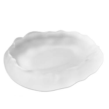 Imagem de URGDWEKJY Bandeja de jantar criativa irregular de vidro prato de jantar prato de sobremesa prato de lanche pratos de sushi pratos de exibição de bolo restaurante especialidade talheres prato de jantar