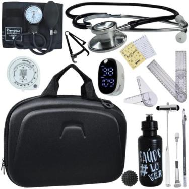 Imagem de Kit Fisioterapia Maleta Goniometro Martelo Buck Completo - Love Saude,