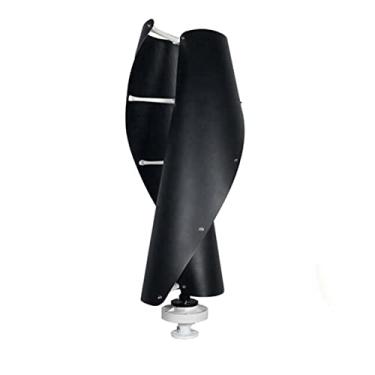 Imagem de AISINILALAO Gerador Eólico Espiral Preto 8000W 2M/S, 2 Pás, Gerador Solar Portátil de Energia Livre 12V 24V 48V 220V com Controlador MPPT para Casa, Campismo e Barco,220v