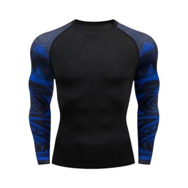 Imagem de Camiseta De Manga Longa Para Homens MMA Rashguard BJJ Jiu Jitsu Muay T