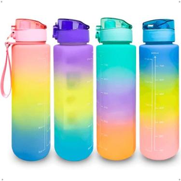 Imagem de Garrafa de Água Colorida 700ml faculdade escola caminhada academia ser