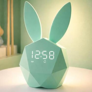 Imagem de MASHI Despertador infantil com luz noturna, OK para despertar para crianças, soneca, despertador digital de coelho fofo para crianças, ideias de presente para decoração de quarto de aniversário de