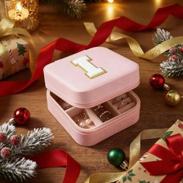 Imagem de Caixa de joias, organizador de joias para meninas adolescentes, presentes para meninas de 15 anos, 6, 7, 8, 9, 10, 11, 12, 13, 14, 15 anos, estojo de joias de viagem, caixa de joias pequena | Carta
