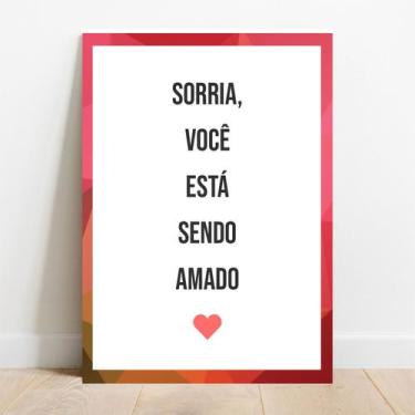 Imagem de Placa Decorativa Sendo Amado - TaColado, 20x30cm