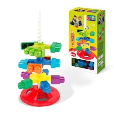 Imagem de Brinquedo educatico didático giro magico com blocos dismat