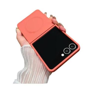 Imagem de Capa De Silicone Líquido Magnético Macio Para Samsung Galaxy Z Flip 7 