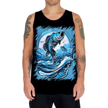 Imagem de Camiseta Regata Pesca Esportiva Peixes Azul Paz 11 - Kasubeck Store, X