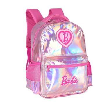Imagem de Mochila Costas Barbie Holográfica Infantil Escolar Meninas - Luxcel, P