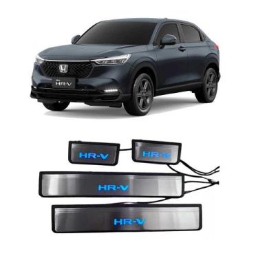 Imagem de Kit Soleiras Led Azul Aço Inox KX3 HRV 2022 a 2025