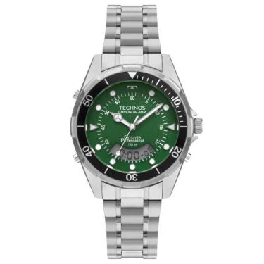 Imagem de Relógio Technos Masculino Ref: Wt2060ab/1v Skydiver Anadigi Prateado