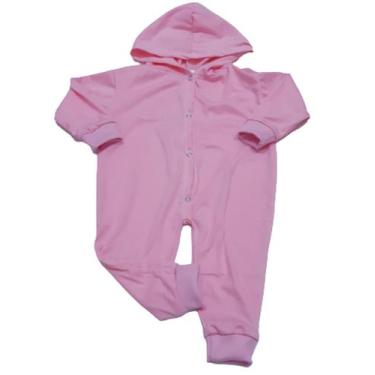 Imagem de Macacão bebê color malha menina/menino - Kadu modas , Rosa, P