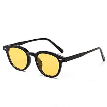 Imagem de Fashion Cool Vintage Round Style Sunglasses Women Tint Ocean Lens Stylish Design Sun Glasses,C1 Black Yellow,china