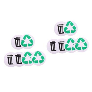 Imagem de Abaodam 12 Peças Adesivos De Triagem De Lixo Decalque Para Lata De Lixo Etiquetas De Reciclagem Reciclando Adesivos Decalques De Lata De Lixo Logotipo Pvc Etiqueta Autocolante Reciclável
