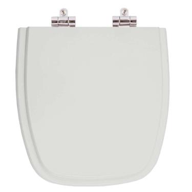 Imagem de Assento Sanitário Poliester Soft Close City Cinza Prata para vaso Celite