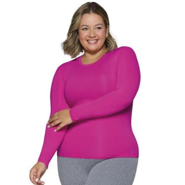 Imagem de Camiseta Selene Proteção Uv - Plus Size Feminina Pink Neon-Feminino