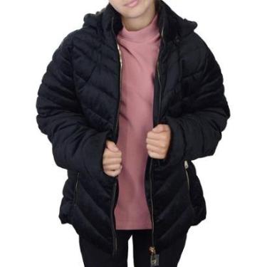 Imagem de Jaqueta Infantil Feminina Facinelli Pixe Love Peluciada Preta - 840028-Feminino