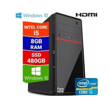 Imagem de Computador Pc Cpu Intel Core i5 8GB SSD 480 Hdmi Windows 10 Desktop