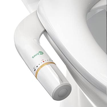 Imagem de Ciays Bocal duplo não elétrico para pulverizador de bidé ultrafino para lavagem feminina/posterior, bambu e branco
