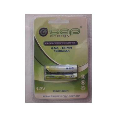 Imagem de Pilha aaa recarregavel com 2 unid. 1000mah bap-601 - Blue