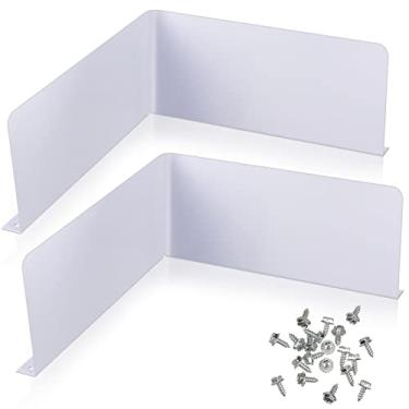 Imagem de 2 peças Gutter Valley Splash Guards Downspout Diverter Derivador de Chuva de Telhado Proteções de Calha de Telhado Branco com 20 Parafusos Calhas para Casa Residencial Telhados Planos Canto (Estilo Curto)
