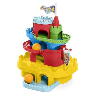 Imagem de Brinquedo Educativo Monta Castelo Tateti 893 10 Peças Para Encaixar, C