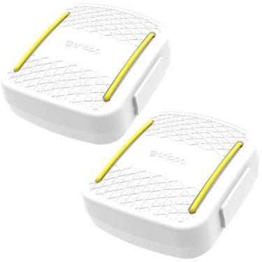 Imagem de Kit 2 Porta Cotonetes Portátil Branco para Viagem Acessórios com Elást