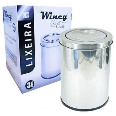 Imagem de Lixeira De Inox Com Tampa Basculante 3l - Wincy