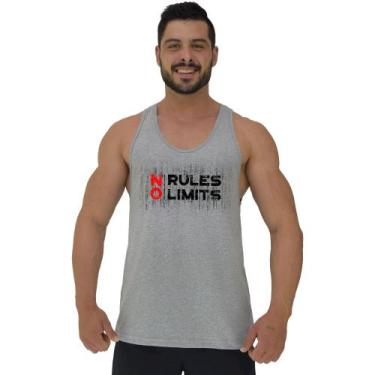 Imagem de Regata Menos Cavada Masculina MXD Conceito No Limits No Rules, Cinza, 