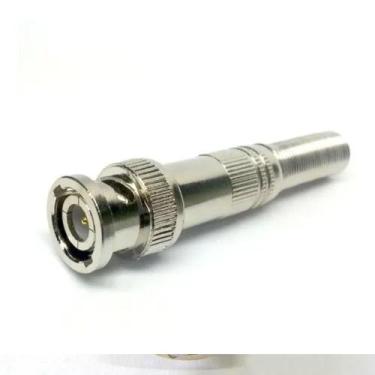 Imagem de 10 Conector Bnc Macho Com Mola Para Câmeras - DGS SEGURANÇA ELETRÔNICA
