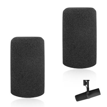 Imagem de 2 peças de capa de espuma de filtro pop para microfone compatível com Shure SM7B SM7dB, substituição de para-brisas para redução de ruído