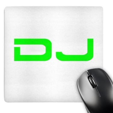 Imagem de 3dRose Mouse pad 20,3 x 20,3 x 0,6 cm, texto DJ verde neon (mp_151219_1)