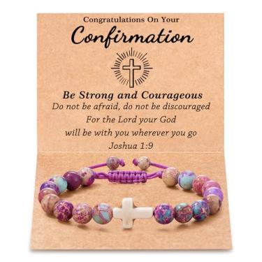 Imagem de Tarsus Cesta de Páscoa para adolescentes/meninas/meninos, pulseira cruzada, joias cristãs, presentes de Páscoa para meninas e meninos, average, Pedra, Sem pedras preciosas