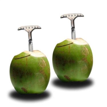 Imagem de Kit 2 Furador De Coco Verde Abridor De Coco De Alumínio - Misbela