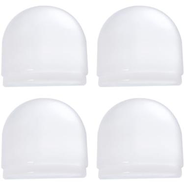 Imagem de ZCZQC 4 peças Tampão de parede autoadesivo transparente material de poliuretano batente de porta de chuveiro 4 cm/1,57 pol. Rolha de porta de chuveiro sem perfuração para abrir porta abrir janela