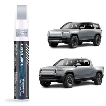 Imagem de COSLAKE Tinta de retoque de carro (LA Silver(A1AL/EXPO04/EXPSILO3AW)) para RIVIAN, kit de reparo de arranhões de pintura de carro, solução rápida e fácil de reparar, caneta removedor de arranhões 2 em