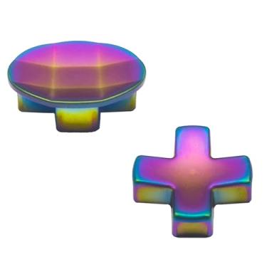 Imagem de LiXiongBao Conjunto De D-Pads Metal 2 Em 1 Para Controle Xbox Elite Series, Peças Reposição, Kits Botões Direcionais, Core/Elite (Arco-Íris)