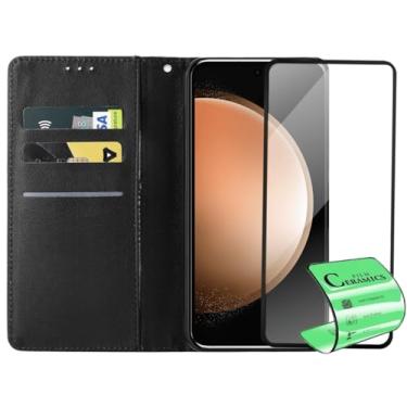 Imagem de Capa Carteira Para Galaxy S23 Plus Capinha Flip Case + Película Cerâmica Premium