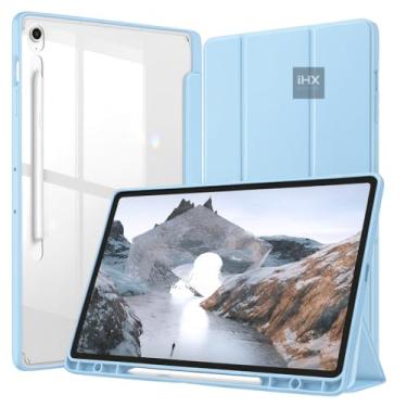 Imagem de Capa Case PREMIUM Anti Impacto para Samsung Galaxy Tab S10 FE Plus 13.1 Polegadas 2025 - Com função sleep e suporte para S Pen - Traseira rígida em acrílico (AZUL CLARO)